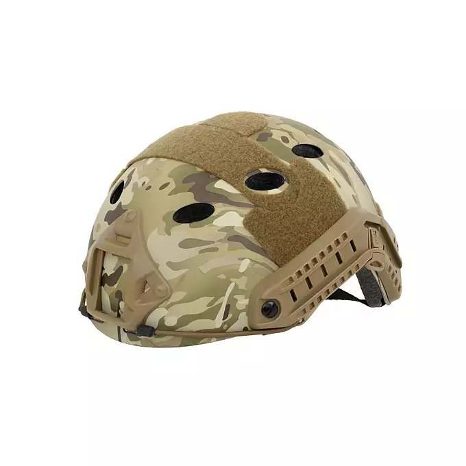 [Zestaw] Replika kasku FAST PJ - Multicam [EM] + Pokrowiec na hełm/kask typu FAST Mod. A - Black [8FIELDS]