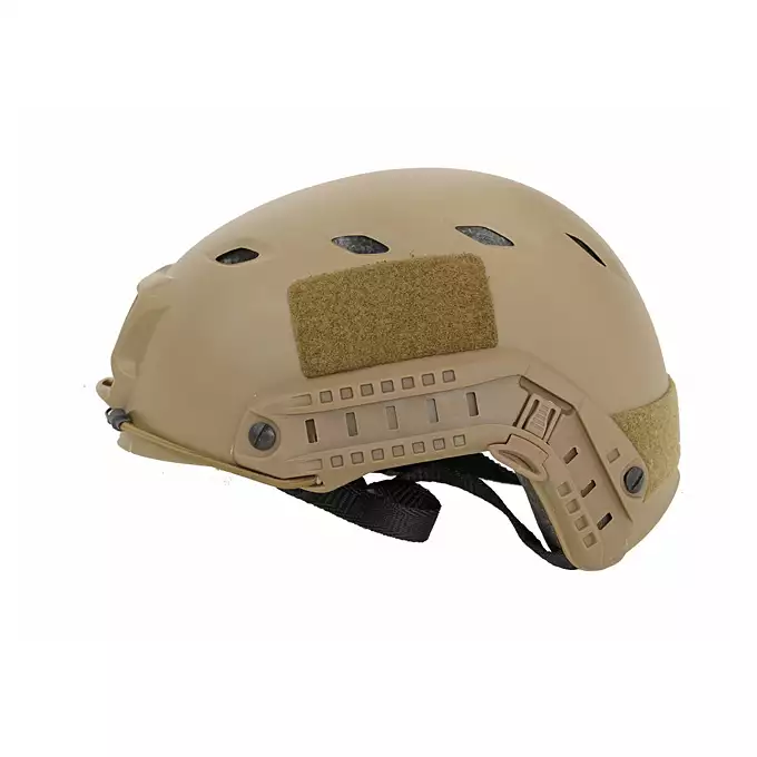 [Zestaw] Replika kasku FAST BJ - TAN [EM] + Pokrowiec na hełm/kask typu FAST Mod. A - Tan [8FIELDS]