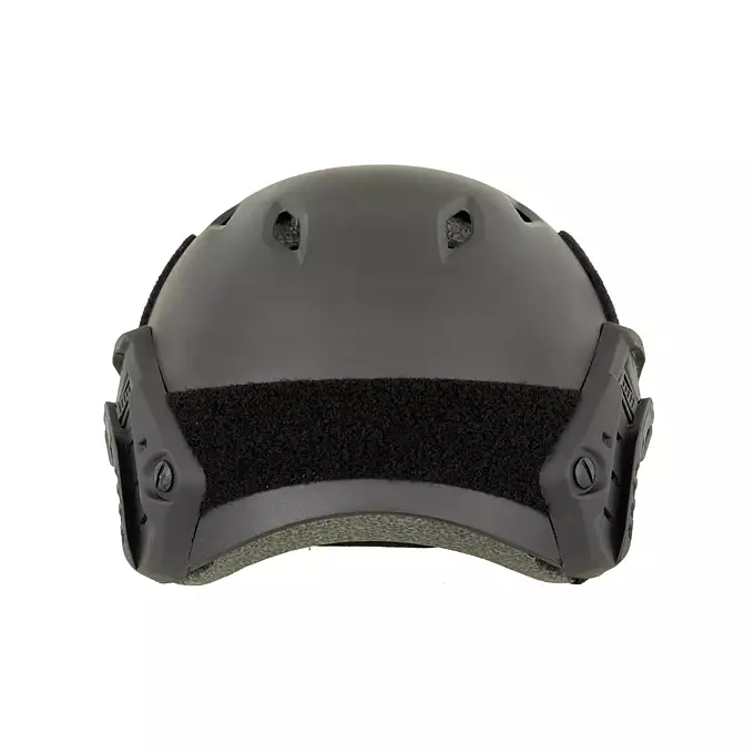 [Zestaw] Replika kasku FAST BJ - Black [EM] + Pokrowiec na hełm/kask typu FAST Mod. A - Black [8FIELDS]