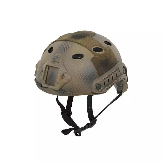 [Zestaw] Replika kasku FAST PJ - Navy Seal [EM] + Pokrowiec na hełm/kask typu FAST Mod. A - Tan [8FIELDS]