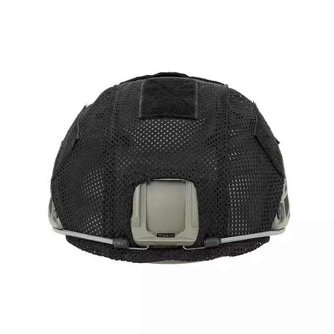 [Zestaw] Replika kasku FAST BJ - Black [EM] + Pokrowiec na hełm/kask typu FAST Mod. A - Black [8FIELDS]