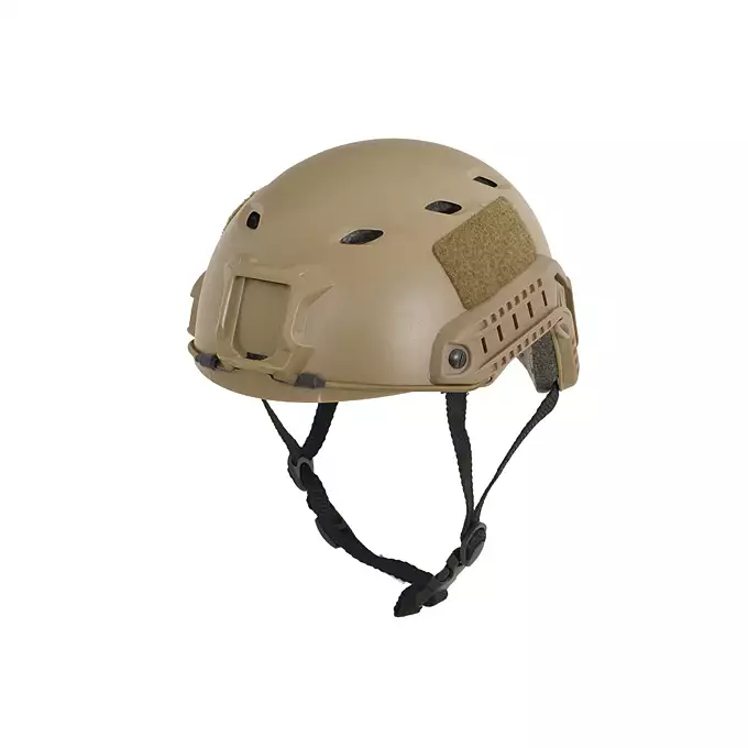 [Zestaw] Replika kasku FAST BJ - TAN [EM] + Pokrowiec na hełm/kask typu FAST Mod. A - Tan [8FIELDS]