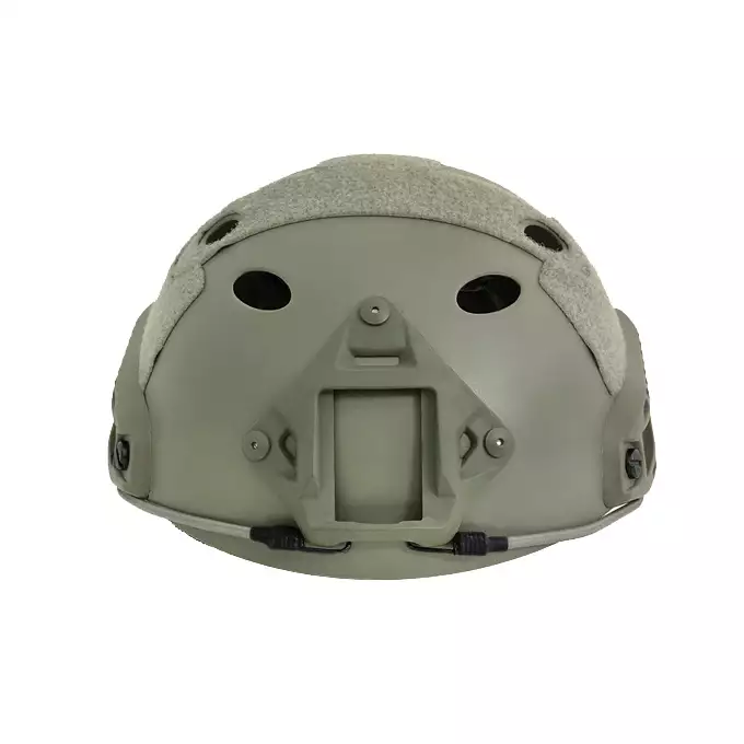 [Zestaw] Replika kasku FAST PJ z szybką regulacją - Ranger Green [EM] + Pokrowiec na hełm/kask typu FAST Mod. A - Tan [8FIELDS]