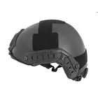 [Zestaw] Replika hełmu FAST MH z szybką regulacją - Black [EM] + Pokrowiec na hełm/kask typu FAST Mod. A - Tan [8FIELDS]