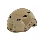 [Zestaw] Replika kasku FAST PJ z szybką regulacją - Coyote [EM] + Pokrowiec na hełm/kask typu FAST Mod. A - Tan [8FIELDS]