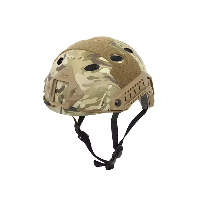 [Zestaw] Replika kasku FAST PJ - Multicam [EM] + Pokrowiec na hełm/kask typu FAST Mod. A - Tan [8FIELDS]