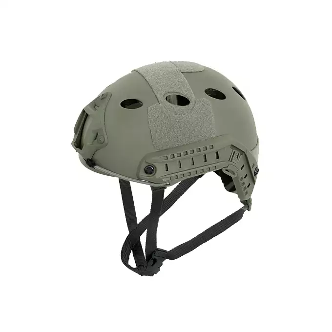 [Zestaw] Replika kasku FAST PJ z szybką regulacją - Ranger Green [EM] + Pokrowiec na hełm/kask typu FAST Mod. A - Black [8FIELDS]