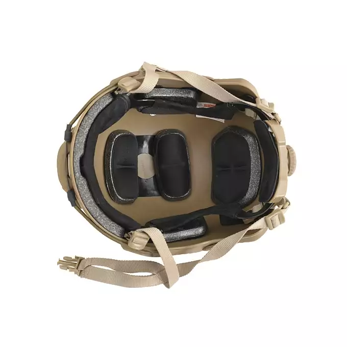 [Zestaw] Replika hełmu FAST MH z szybką regulacją - Coyote [EM] + Pokrowiec na hełm/kask typu FAST Mod. A - Black [8FIELDS]