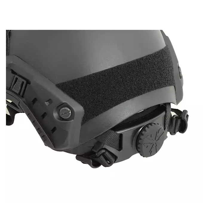 [Zestaw] Replika kasku FAST PJ z szybką regulacją - Black [EM] + Pokrowiec na hełm/kask typu FAST Mod. A - Tan [8FIELDS]