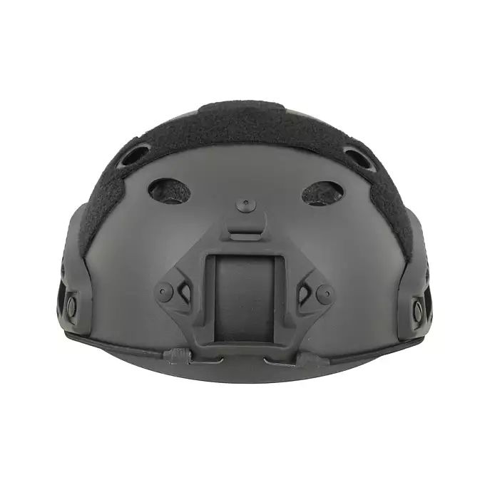 [Zestaw] Replika kasku FAST PJ - Black [EM] + Pokrowiec na hełm/kask typu FAST Mod. A - Black [8FIELDS]