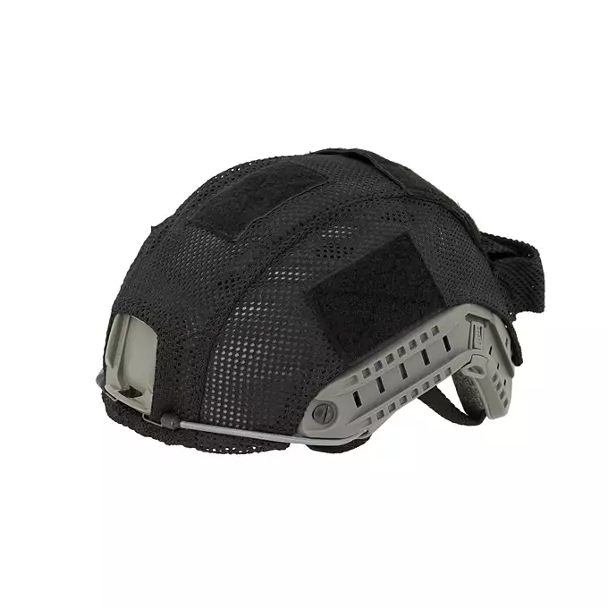 [Zestaw] Replika kasku FAST PJ - Black [EM] + Pokrowiec na hełm/kask typu FAST Mod. A - Black [8FIELDS]