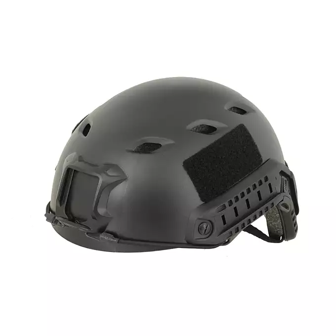 [Zestaw] Replika kasku FAST BJ - Black [EM] + Pokrowiec na hełm/kask typu FAST Mod. A - Tan [8FIELDS]