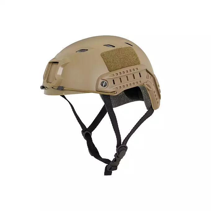 [Zestaw] Replika kasku FAST BJ - TAN [EM] + Pokrowiec na hełm/kask typu FAST Mod. A - Tan [8FIELDS]