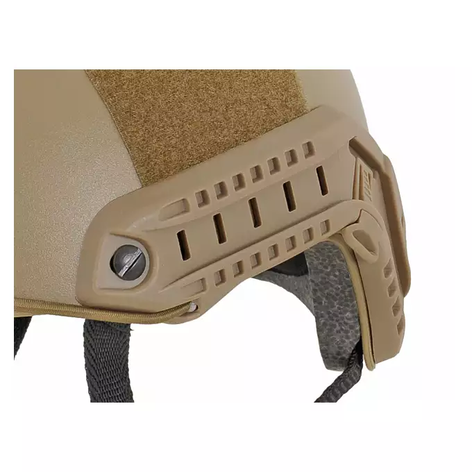 [Zestaw] Replika kasku FAST PJ - TAN [EM] + Pokrowiec na hełm/kask typu FAST Mod. A - Tan [8FIELDS]