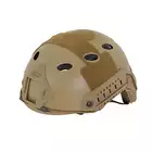 [Zestaw] Replika kasku FAST PJ - TAN [EM] + Pokrowiec na hełm/kask typu FAST Mod. A - Black [8FIELDS]