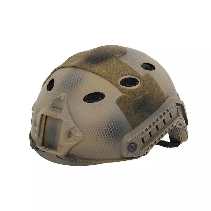 [Zestaw] Replika kasku FAST PJ - Navy Seal [EM] + Pokrowiec na hełm/kask typu FAST Mod. A - Black [8FIELDS]