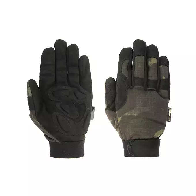 Lekkie rękawice taktyczne w kamuflażu (Rozmiar XL) - MultiCam Black