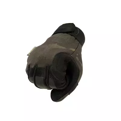 Lekkie rękawice taktyczne w kamuflażu (Rozmiar XL) - MultiCam Black