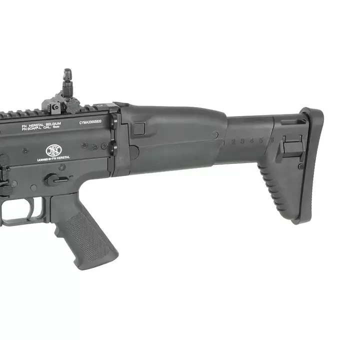 [Zestaw] Replika Karabinka FN SCAR-L Eshooter ETU - Black [CYBERGUN] + Magazynek Lancer L5 AWM 5.56 na 190 Kulek do M4/AR15 [EMG]
