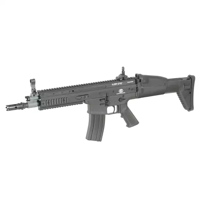[Zestaw] Replika Karabinka FN SCAR-L Eshooter ETU - Black [CYBERGUN] + Magazynek Lancer L5 AWM 5.56 na 190 Kulek do M4/AR15 [EMG]