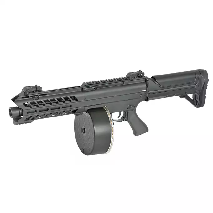 [Zestaw] Airsoftowa strzelba automatyczna AEG SGR-12 [EMG] + Elektryczny magazynek bębnowy do SGR-12 [CYMA]