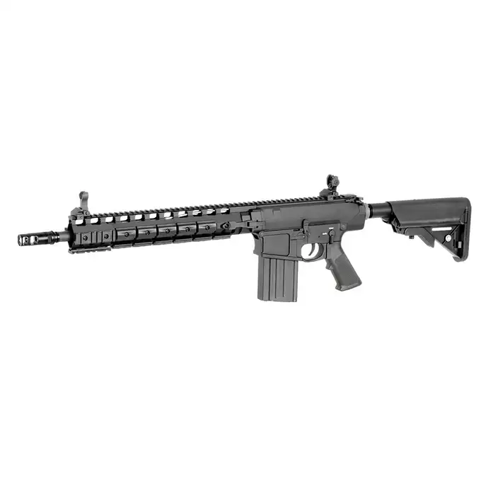 [Zestaw] EC-909 replika samopowtarzalnego karabinu precyzyjnego - Black [E&amp;C] + Stalowy Magazynek Mid-Cap na 130 kulek do SR25/AR10 - Black [EC]