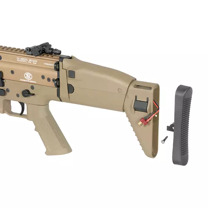 [Zestaw] Replika Karabinka FN SCAR-L Eshooter ETU - Tan [CYBERGUN] + Celownik Kolimatorowy Micro Scrapper 1x25 - Black [Vector optics]