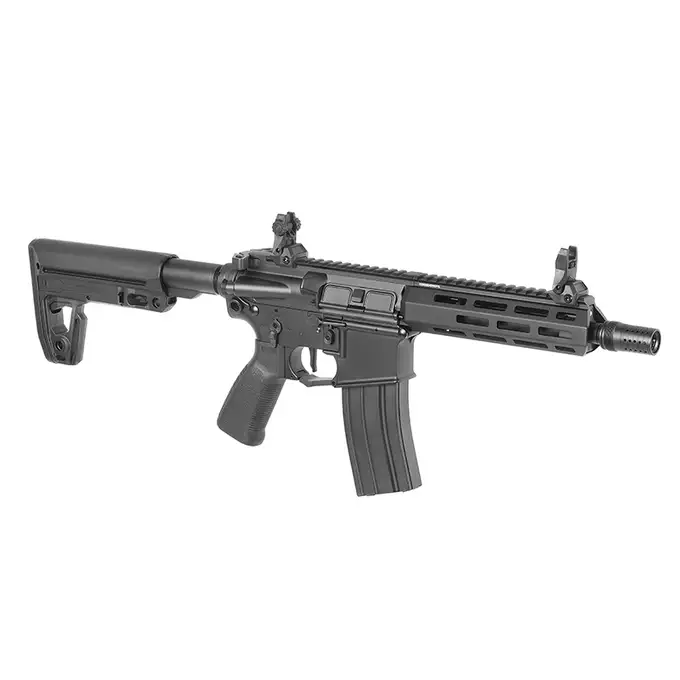 [Zestaw] M906E Full Metal ETU AEG Karabin AR15/M4 - Czarny [Double Eagle] + Tłumik podświetlający kulki z efektem płomienia Flare M [Eshooter]