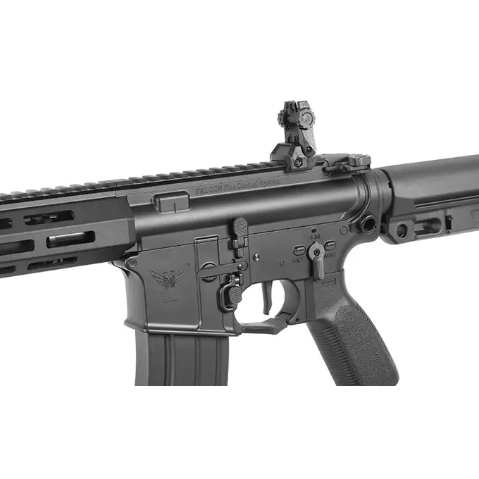 [Zestaw] M906D Full Metal ETU AEG Karabin AR15/M4 - Czarny [Double Eagle] + Tłumik podświetlający kulki z efektem płomienia Flare M [Eshooter]