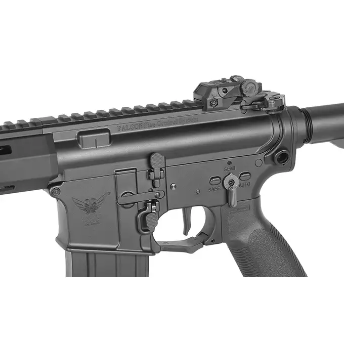[Zestaw] M906E Full Metal ETU AEG Karabin AR15/M4 - Czarny [Double Eagle] + Tłumik podświetlający kulki z efektem płomienia Flare M [Eshooter]