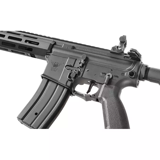 [Zestaw] M906D Full Metal ETU AEG Karabin AR15/M4 - Czarny [Double Eagle] + Tłumik podświetlający kulki z efektem płomienia Flare M [Eshooter]