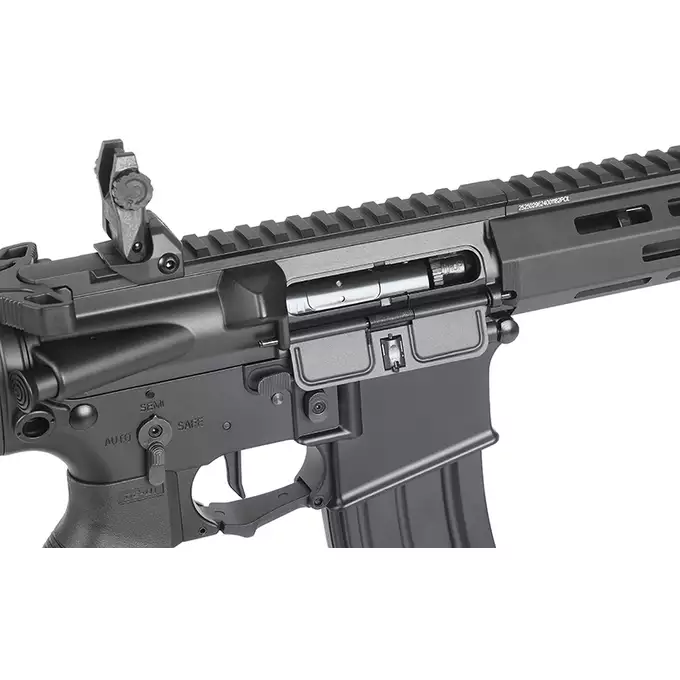 [Zestaw] M906E Full Metal ETU AEG Karabin AR15/M4 - Czarny [Double Eagle] + Tłumik podświetlający kulki z efektem płomienia Flare M [Eshooter]