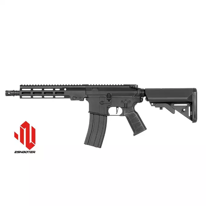 [Zestaw] WE07 AR15 Airsoft z 30RPS i Eshooter ETU [WELLPRO] + Stalowy magazynek Mid-Cap na 150 kulek do serii AR-15/M4 - Black