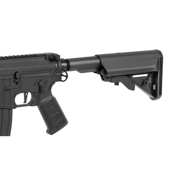 [Zestaw] WE07 AR15 Airsoft z 30RPS i Eshooter ETU [WELLPRO] + Celownik kolimatorowy Holo mod.6 - Black [PCS]