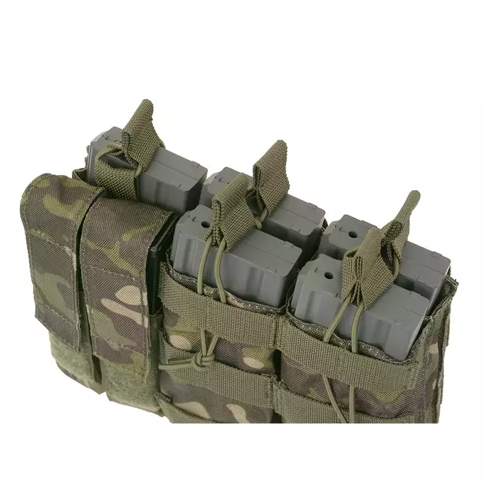 Triple 5.56 Mag/Pistol Pouch Panel (5 plus 2) - Black