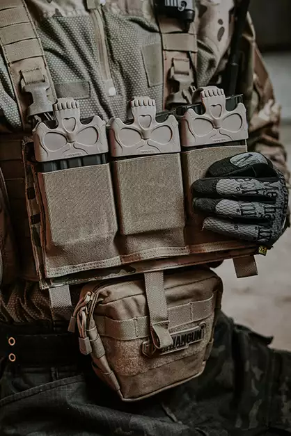 Elastyczna potrójna ładownica do SR25/M14/SCAR-H/HK417 - Coyote