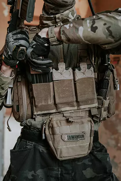 Elastyczna potrójna ładownica do SR25/M14/SCAR-H/HK417 - Coyote