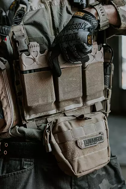 Elastyczna potrójna ładownica do SR25/M14/SCAR-H/HK417 - Coyote
