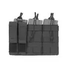 Triple 5.56 Mag/Pistol Pouch Panel (5 plus 2) - Black