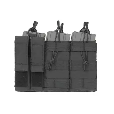 Triple 5.56 Mag/Pistol Pouch Panel (5 plus 2) - Black