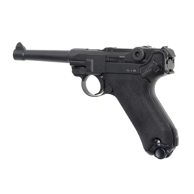 Luger P08 モデルガン ブラック YANHU】Luger P08 ルガー風排莢モデルガン トグルアクション