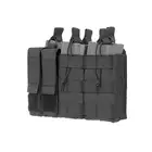 Triple 5.56 Mag/Pistol Pouch Panel (5 plus 2) - Black
