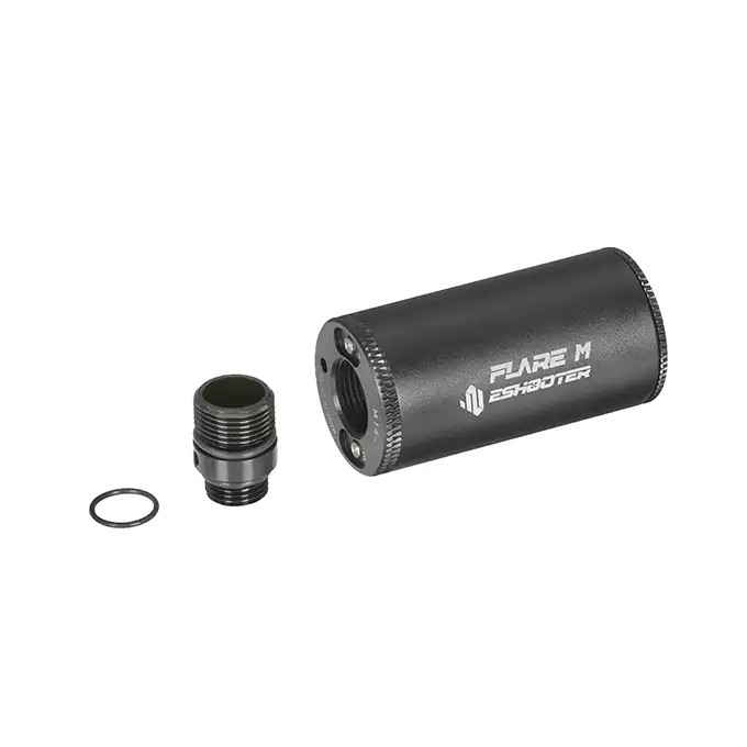 [Zestaw] Tłumik dźwięku Eshooter Flare Tracer - Typ A [ESHOOTER] + Tłumik podświetlający kulki z efektem płomienia Flare M [Eshooter]