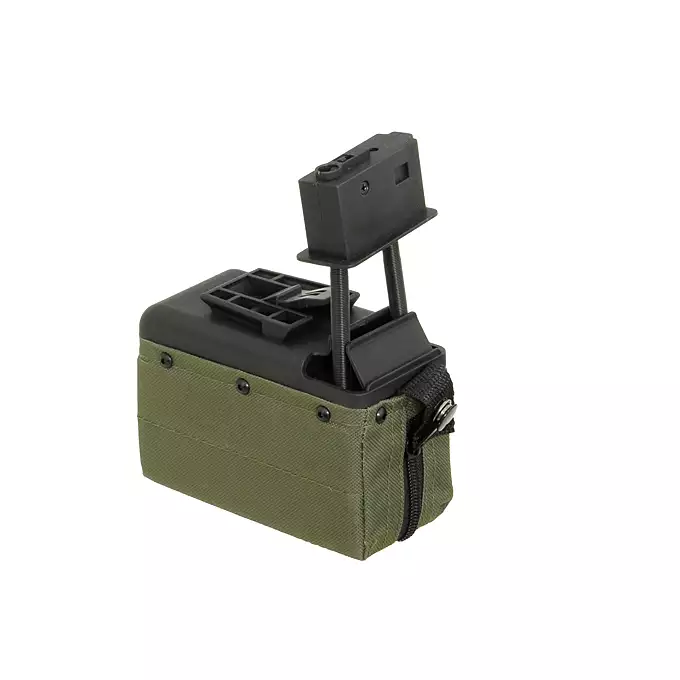 Elektryczny magazynek pudełkowy 1500 kulek do SAW - Olive