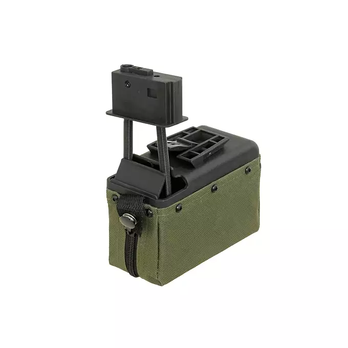 Elektryczny magazynek pudełkowy 1500 kulek do SAW - Olive