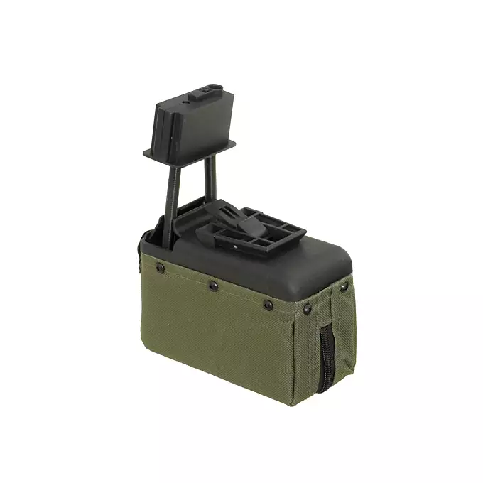 Elektryczny magazynek pudełkowy 1500 kulek do SAW - Olive