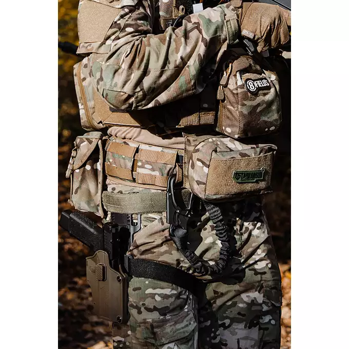 [Zestaw] Bojowy pas biodrowy MOLLE (XL) - Multicamo [8FIELDS] + Uniwersalne szelki taktyczne do pasa - Multicamo [8FIELDS]
