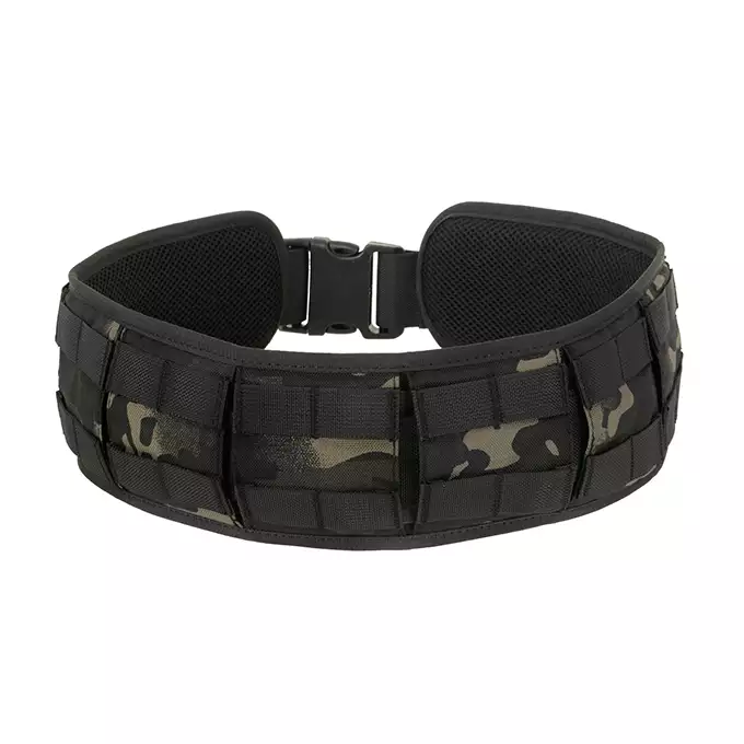 [Zestaw] Bojowy pas biodrowy MOLLE (L) - MB [8FIELDS] + Uniwersalne szelki taktyczne do pasa - Multicam Black [8FIELDS]