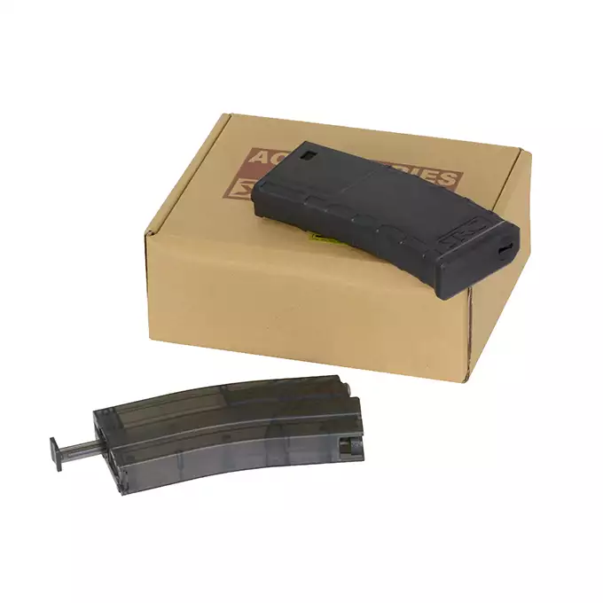 5x Magazynek M4/M16 Mid-Cap 70 kulek plus Speed Loader - Black [SRC]