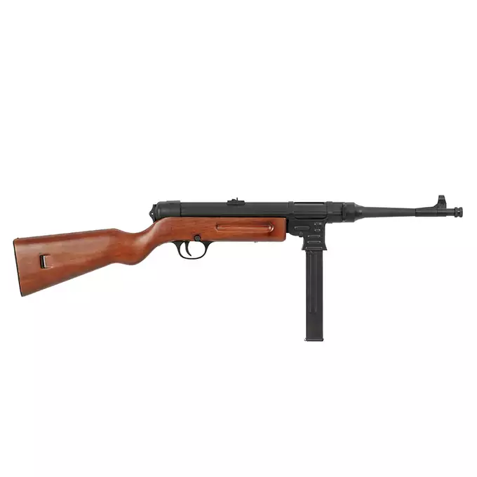 [Zestaw] Replika pistoletu maszynowego MP41 Full Metal - Real Wood [AGM] + Magazynek mid-cap na 120 kulek do serii MP40, STEN [AGM]